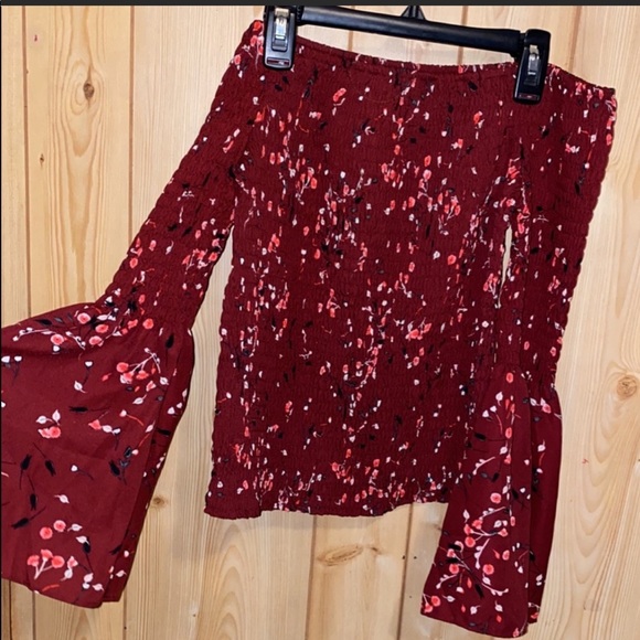 Express Tops - Gorgeous smocked off the shoulder top